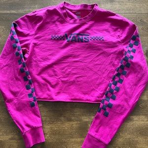 Vans Funnier Times Hot Pink Crop Top in XS